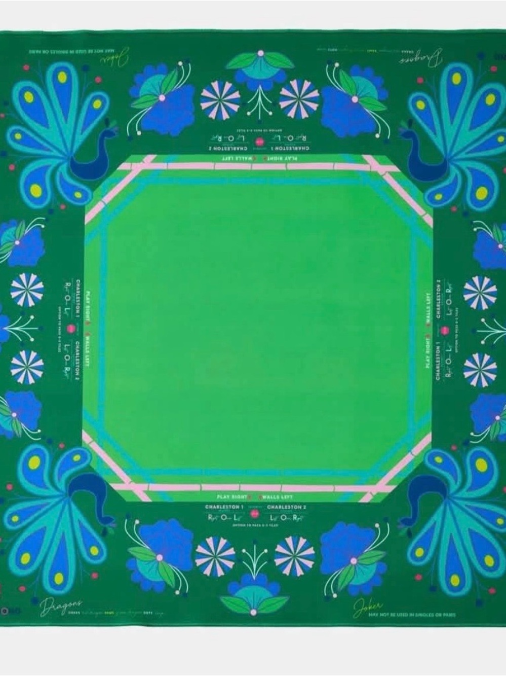 NWT Oh My Mahjong Green Birdie Mat